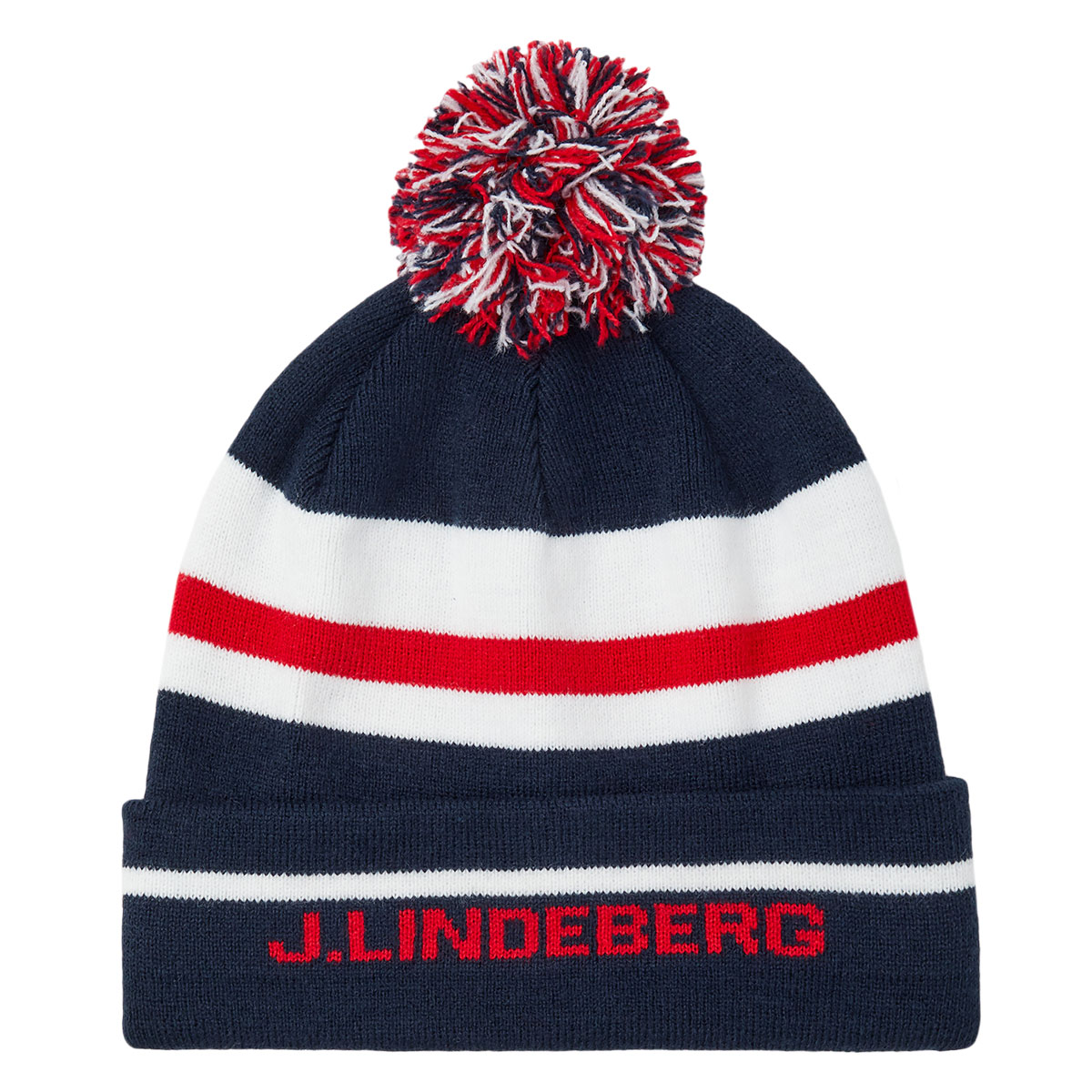 J.Lindeberg Pom Knit Stripe Hat
